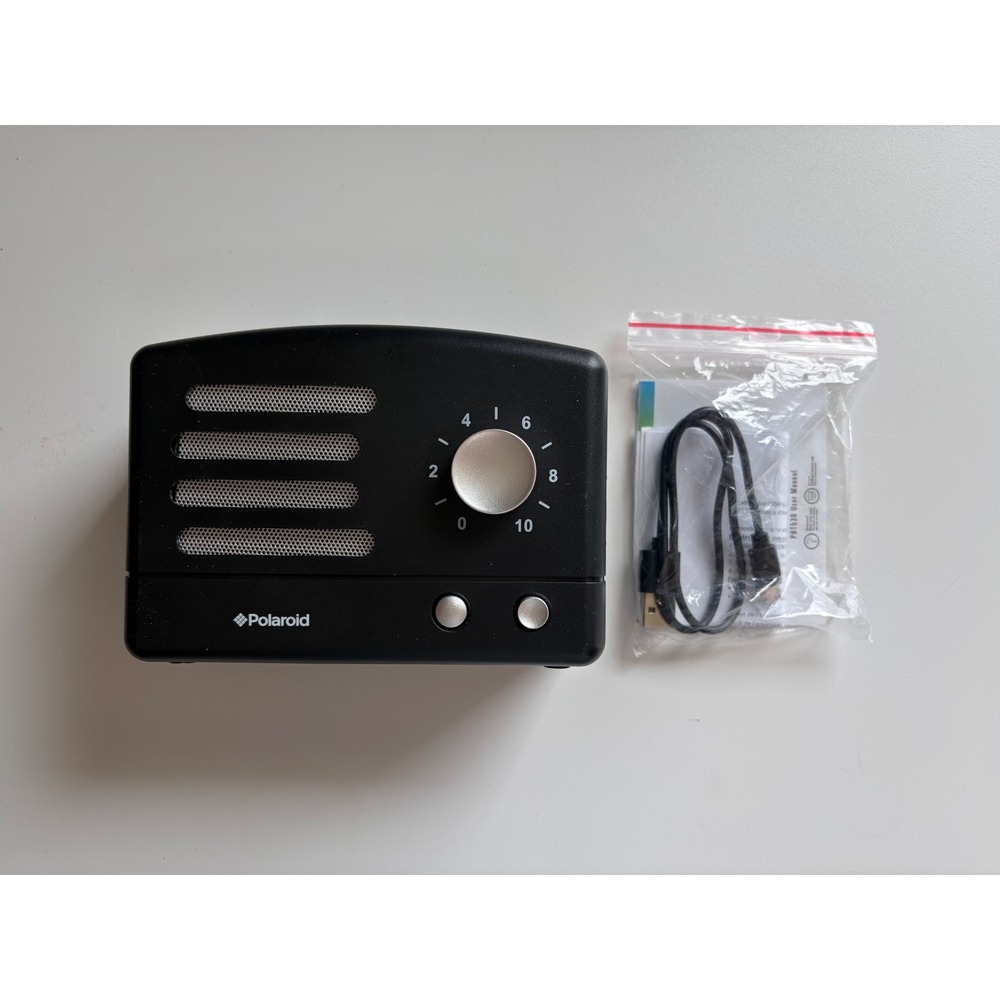 Polaroid PBT530 Retro Wireless Bluetooth Speaker Black Portable Rechargeable